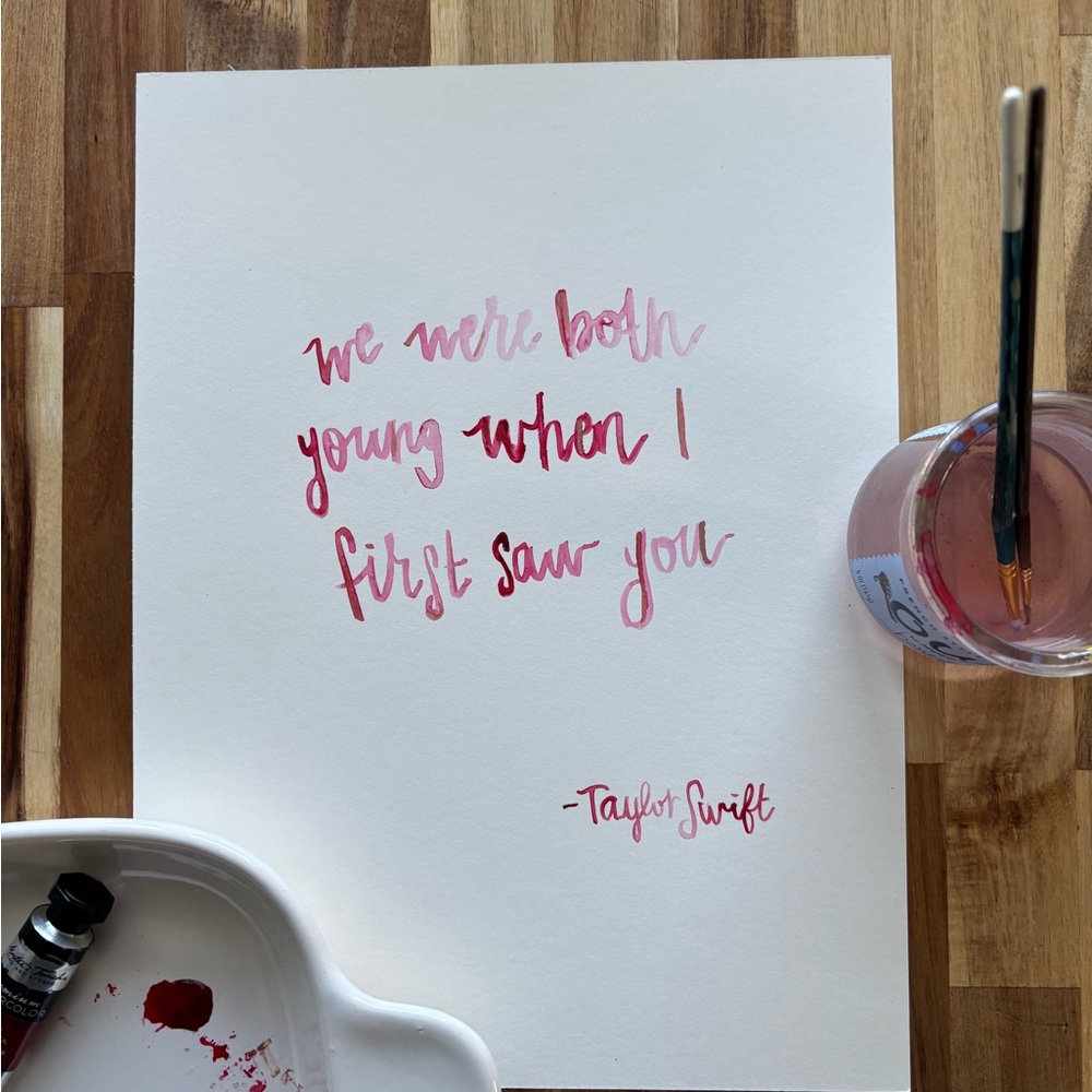 Taylor Swift Lyrics - Watercolor